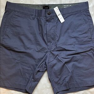 J. Crew Men's Dark Blue Flat Front Shorts